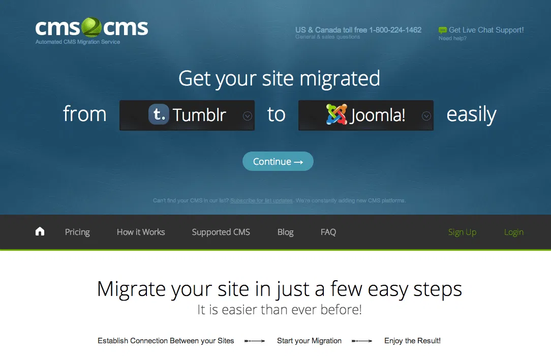 migrate CMS