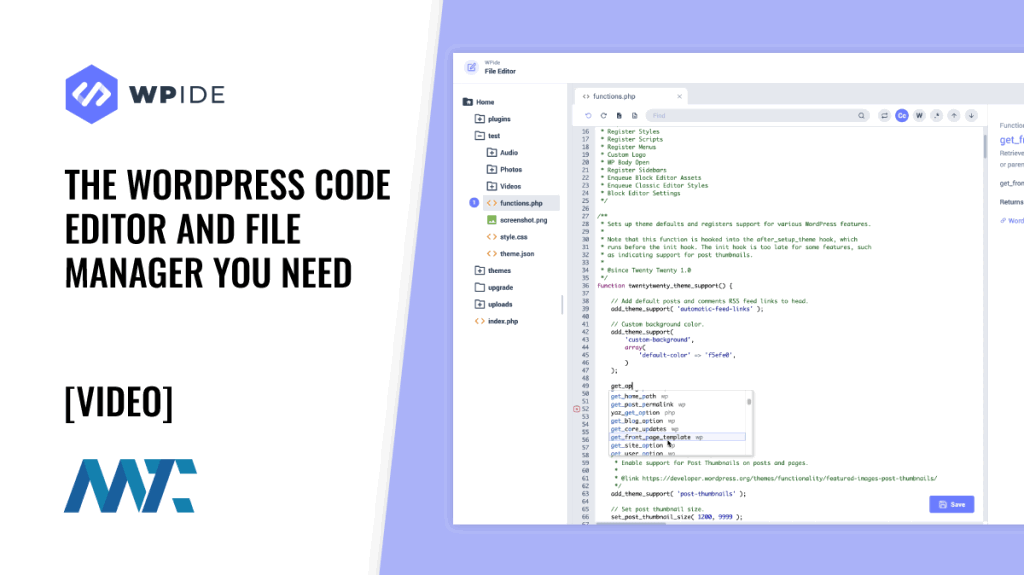 WPIDE: The WordPress Code Editor and File Manager You Need