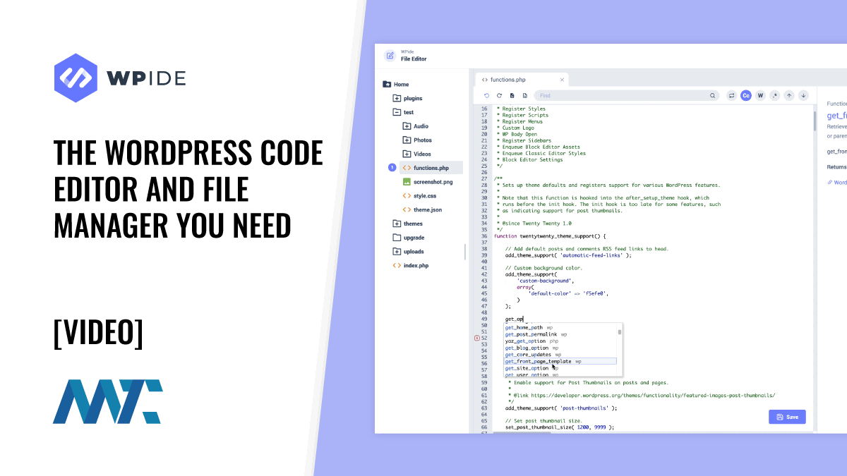 WPIDE: The WordPress Code Editor and File Manager You Need