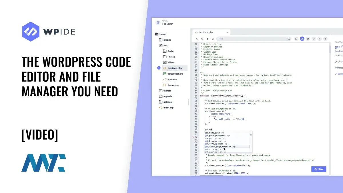 WPIDE: The WordPress Code Editor and File Manager You Need