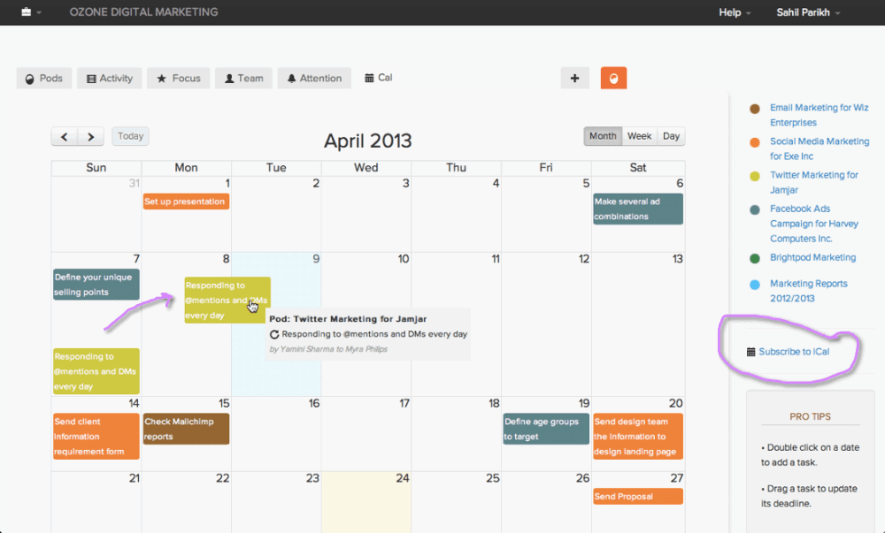 editorial calendar