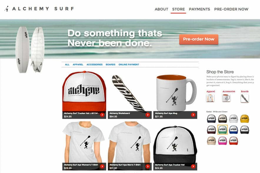 a3 eCommerce website store AlchemySurf