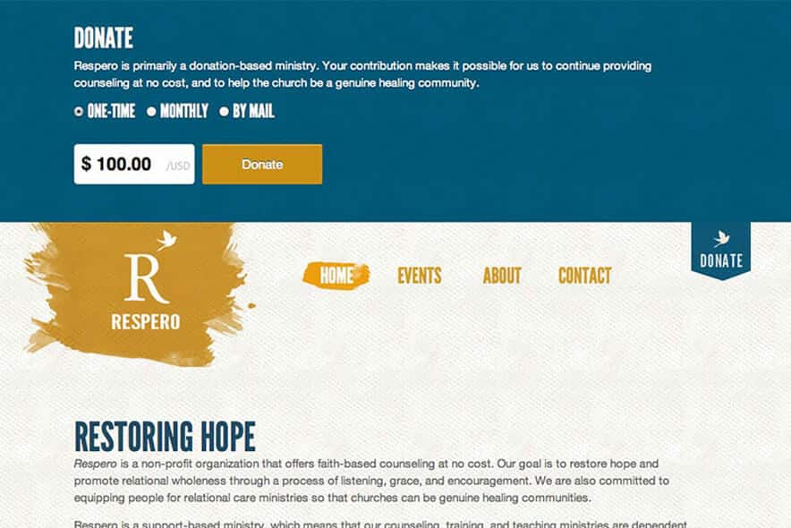 a4 Donation Page Respero