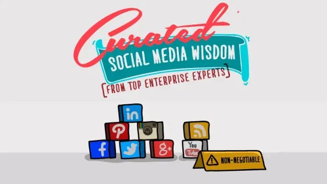 curated social media wisdom from top enterprise experts infographic