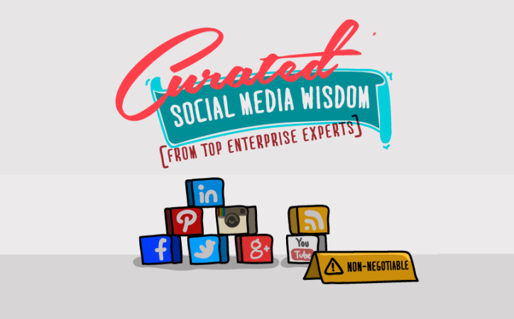 curated social media wisdom from top enterprise experts infographic