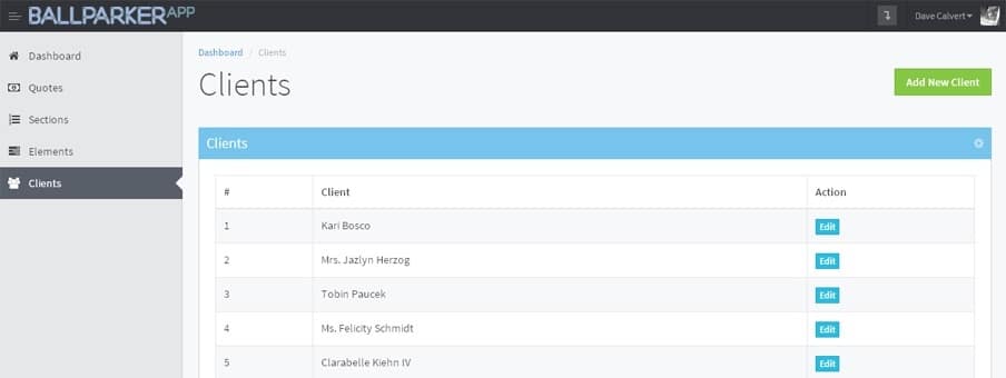Ballparker: Create Estimates with Ease 5 clients