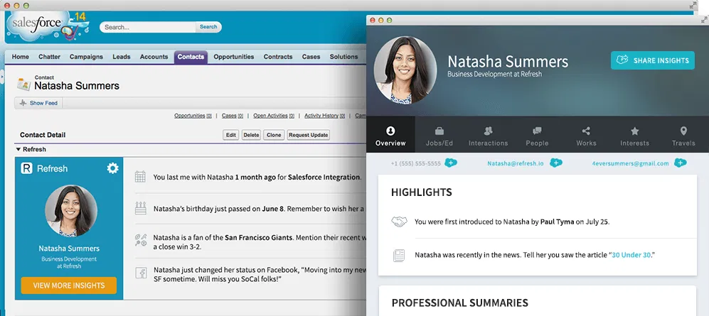Refresh for Salesforce
