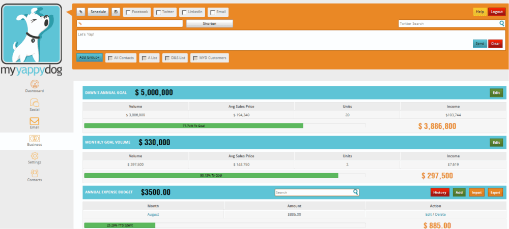 goals expenses