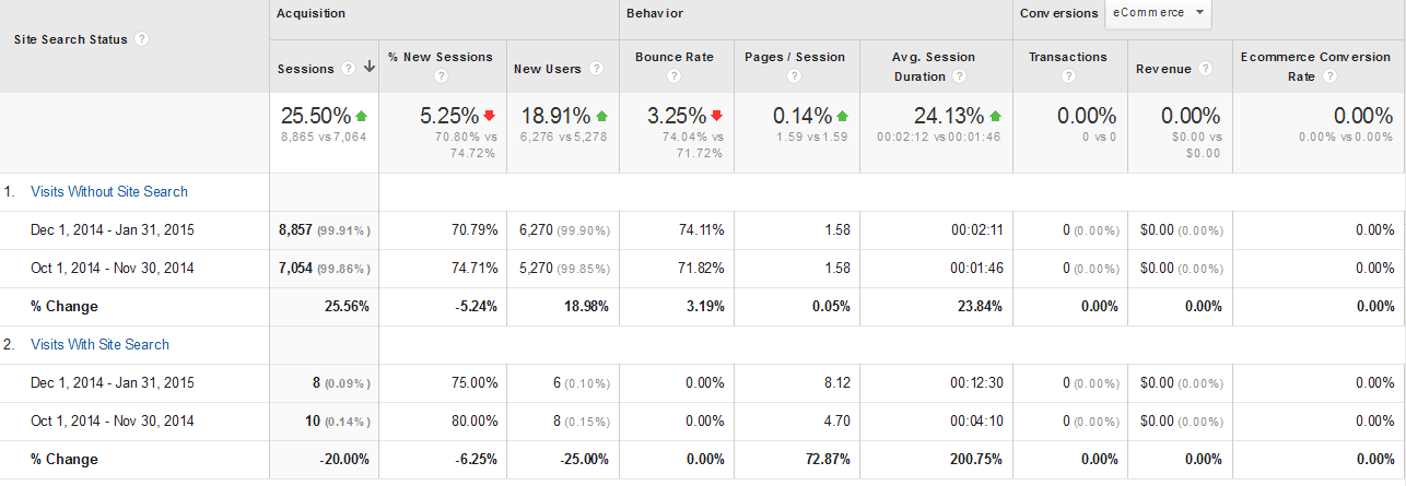 Site Search Usage