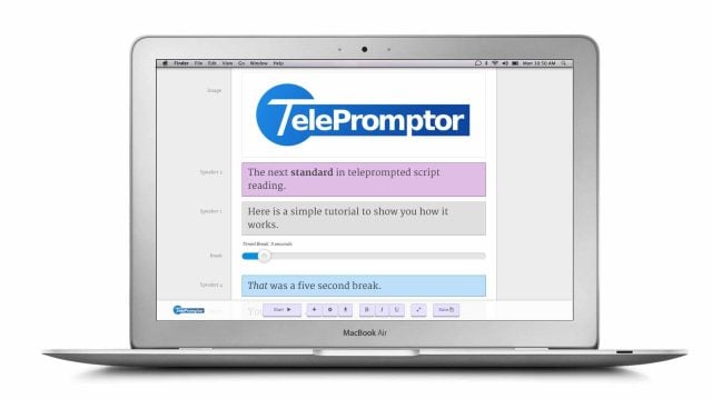 teleprompter editor