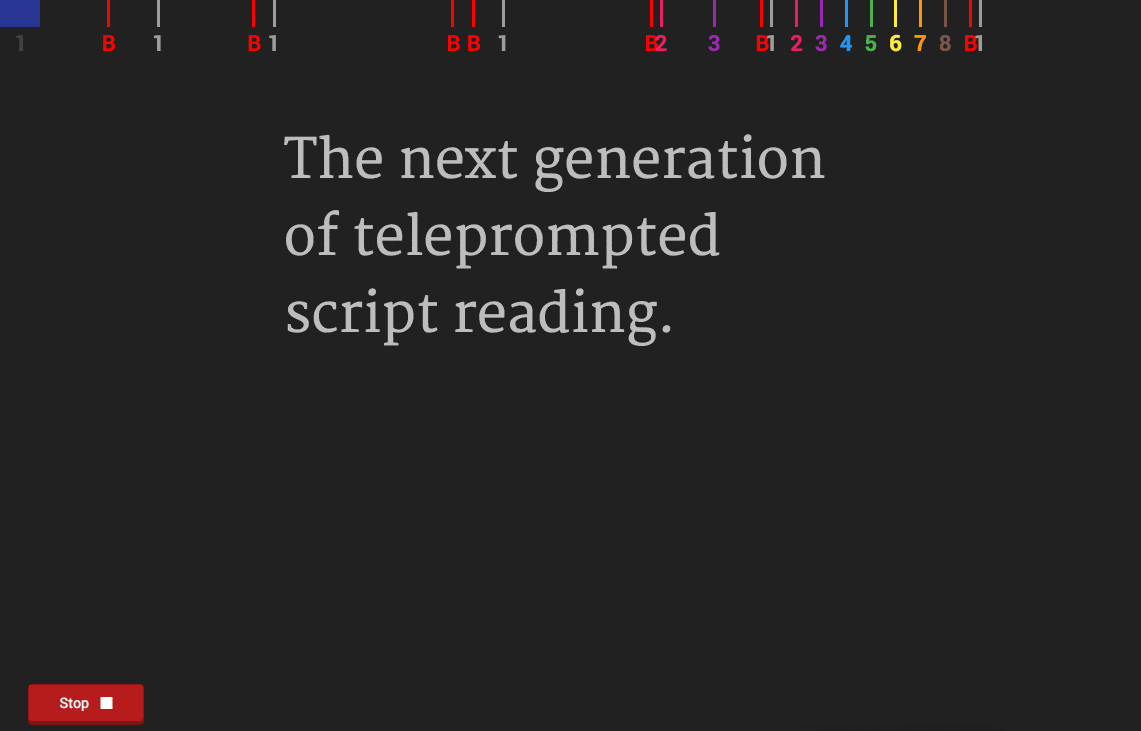 TelePrompter Animation