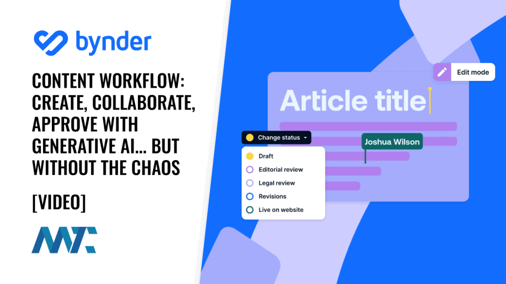 Bynder Content Workflow: Create, Collaborate, and Approve