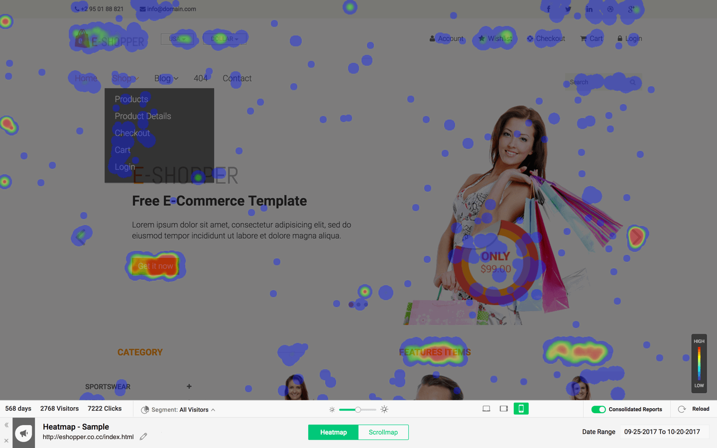 Freshworks: Multiple Conversion Rate Optimization Modules in One Suite 4 Freshmarketer Heatmap