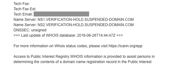 hostgator suspended domain