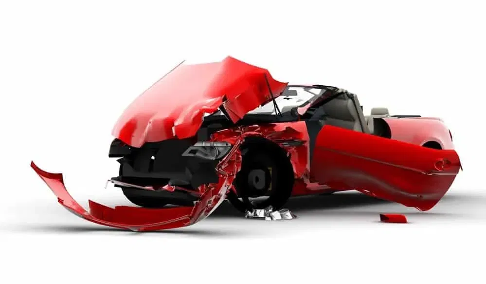 sports car wrecked