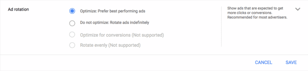 Google Adwords Ad Rotation