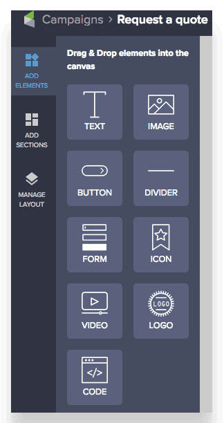 Infusionsoft Landing Page Drag and Drop