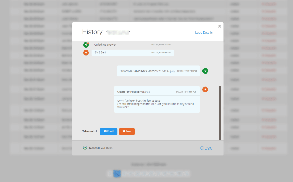 SalesRep.ai: Utilizing Intelligence to Automate Multi-Channel Prospect Interaction 3 SalesRep SMS Response
