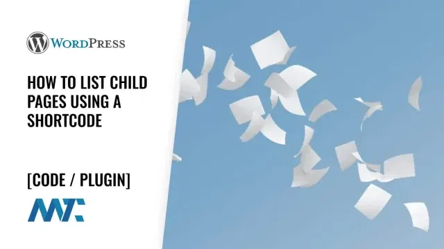 WordPress Shortcode and Plugin: List Child Pages
