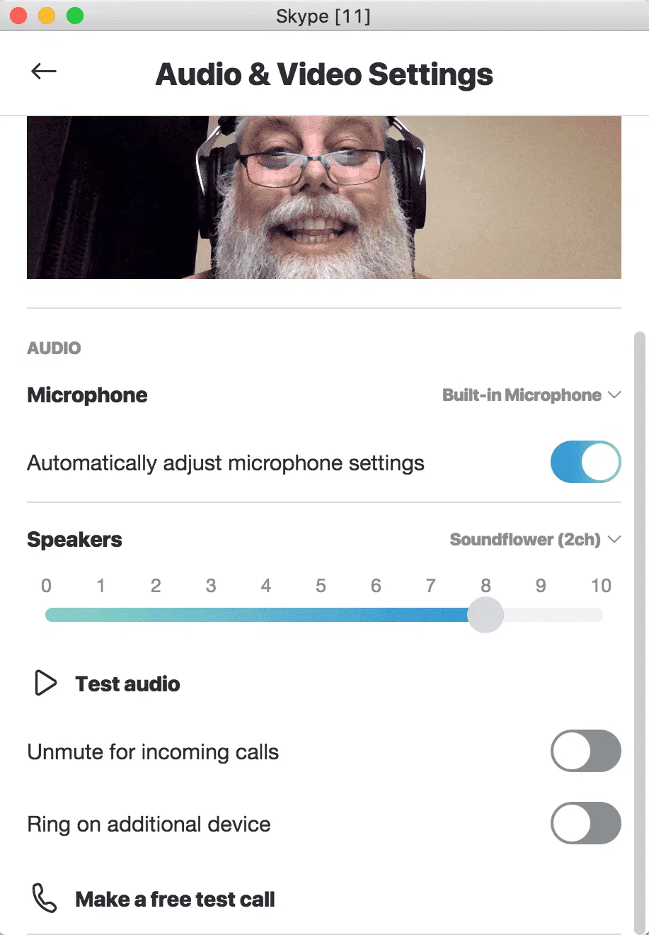 Skype Soundflower 2ch Speakers