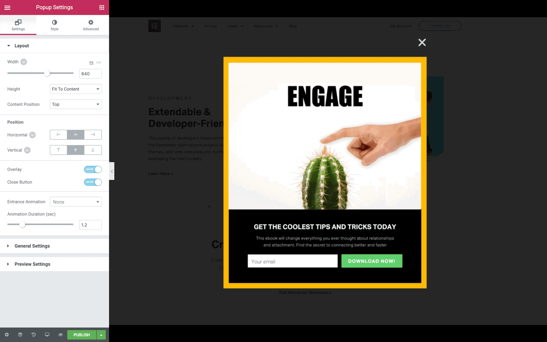 WordPress Contact Popup