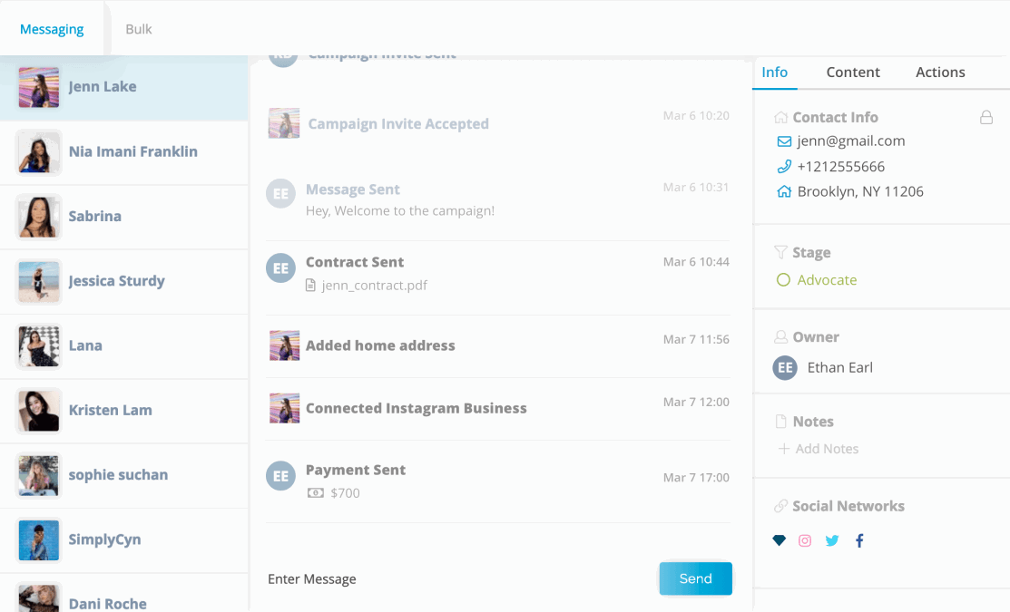 Klear Connect: Influencer Marketing CRM and Campaign Tracking 1 Klear Connect - Influencer Messaging and CRM