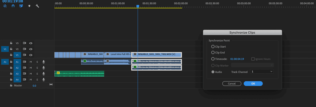 Adobe Premiere Pro Audio Synchronization
