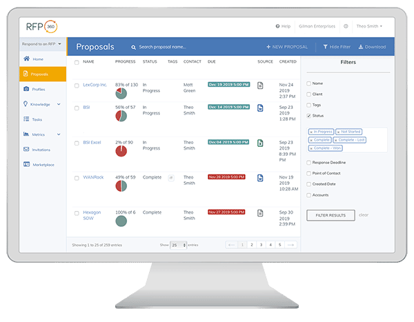 RFP360: Emerging Technology To Take The Pain Out Of RFPs 2 Desktop Responder