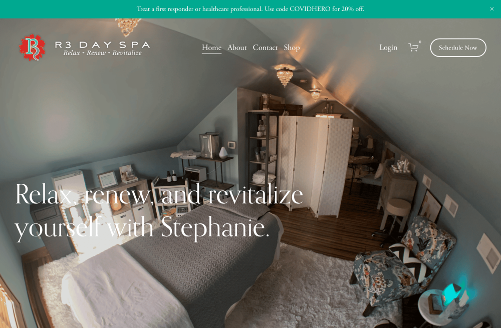 Squarespace: I Built A Spa Website with an Online Store and Appointment Setting in One Day 2 fishers day spa