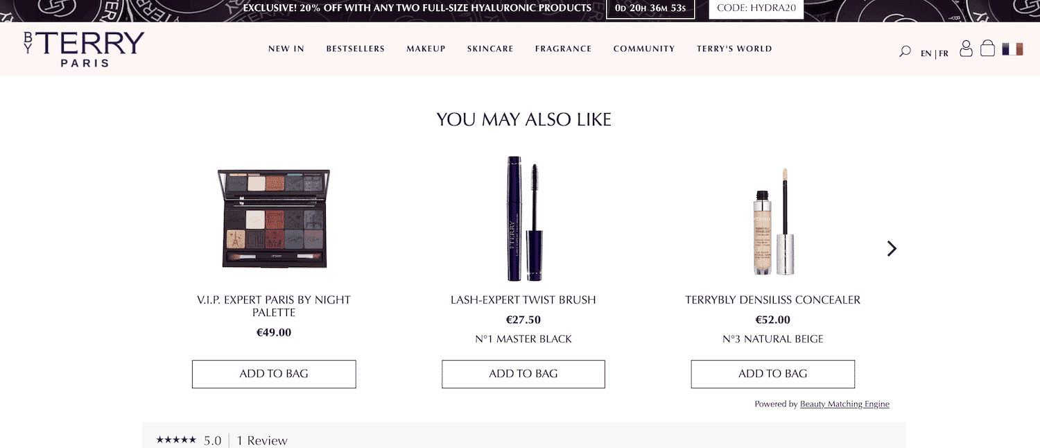 Beauty Product Upsells