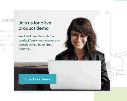 Examples of Exit-Intent Pop-ups That Will Improve Your Conversion Rates 3 Product Demo Exit Intent Pop-up