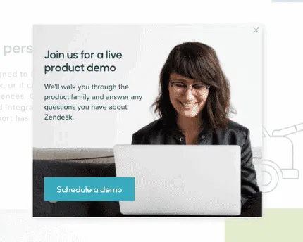 Product Demo Exit Intent Pop-up