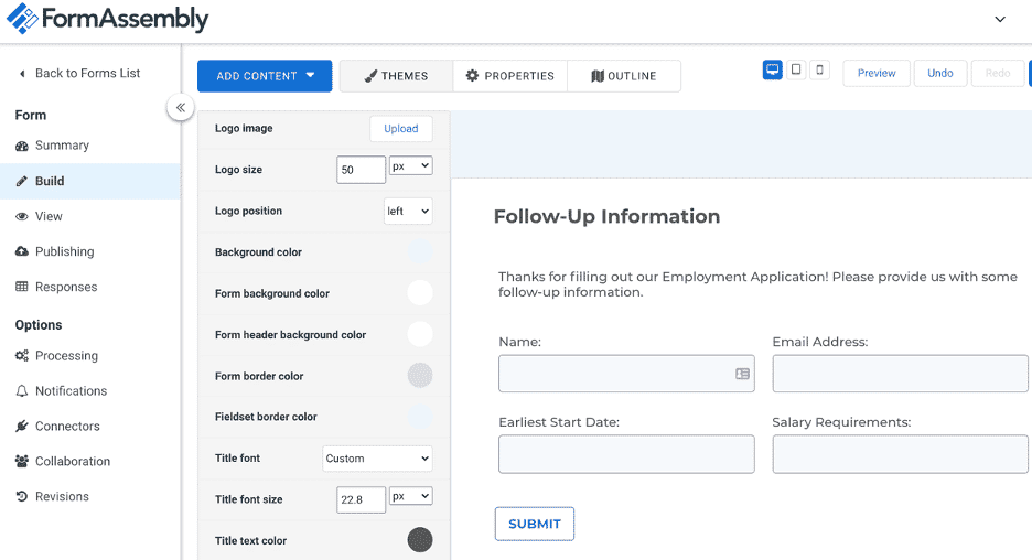 Formassembly Online Form Builder