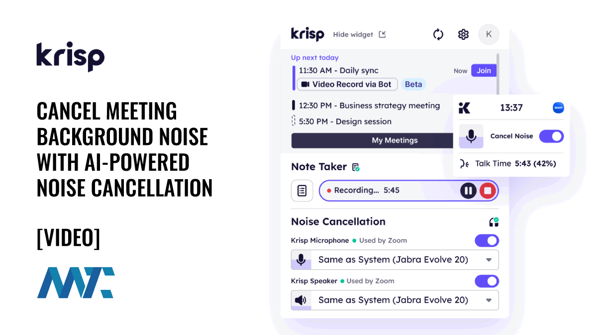 Krisp: AI-Powered Meeting Background Noise Cancellation