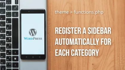 Function to Register Sidebars for Each WordPress Category