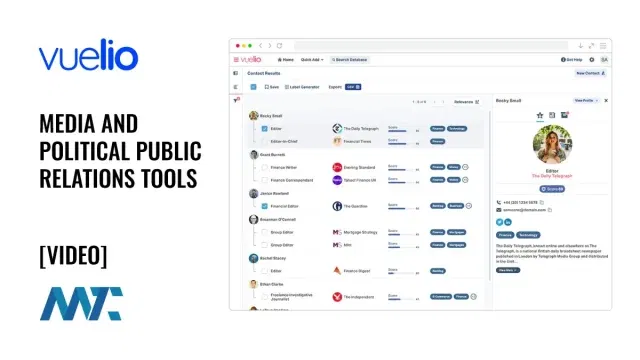 Vuelio: Media Relations and Political Public Relations Tools