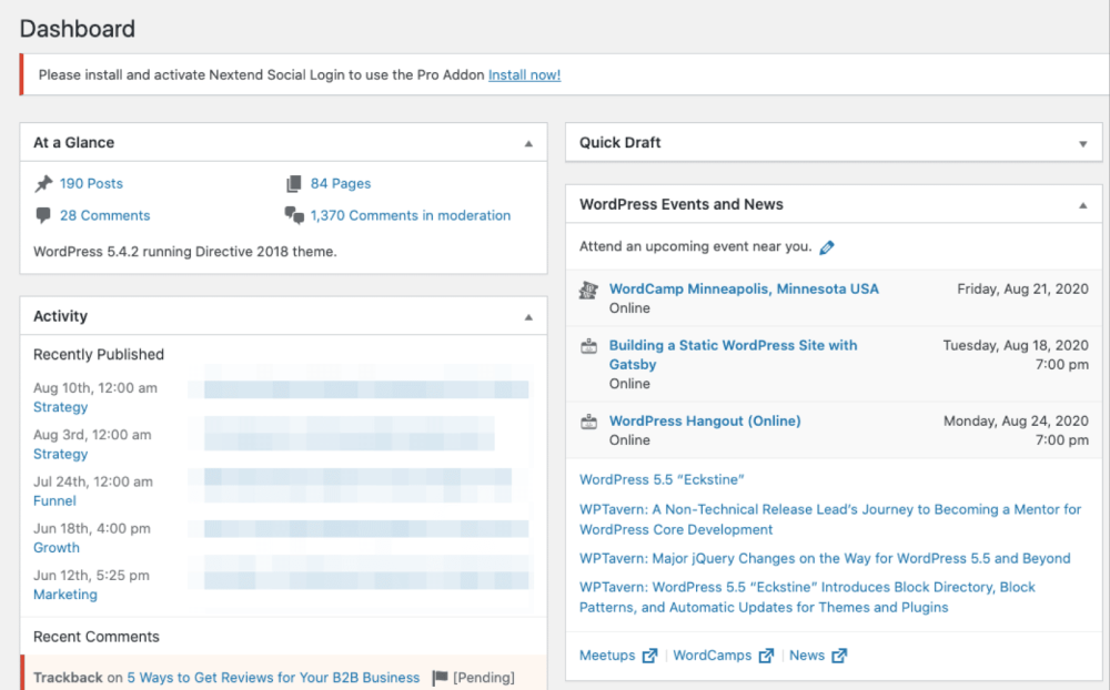 WordPress CMS