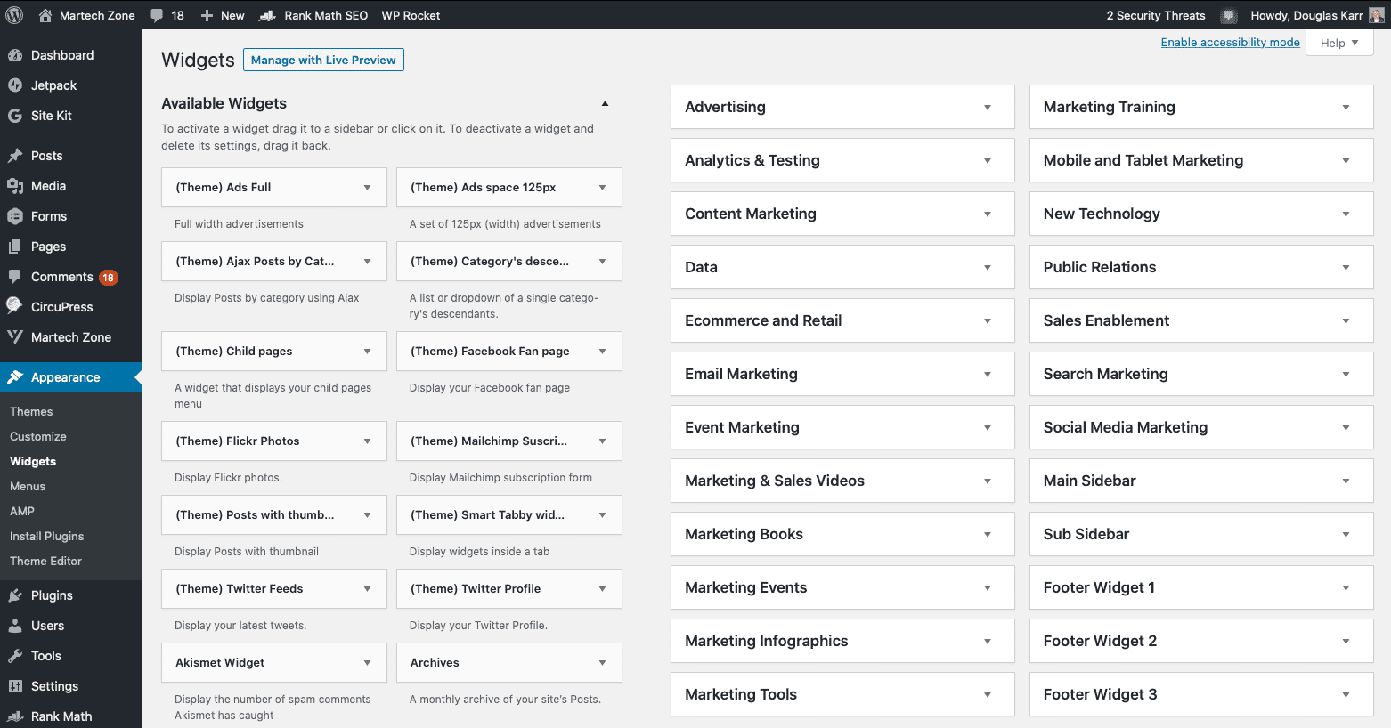 WordPress Widget Sidebars for Each Category