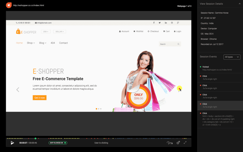 Freshmarketer: Analyze, Test, and Personalize with this Conversion Optimization Suite 3 Freshmarketer Session Replay