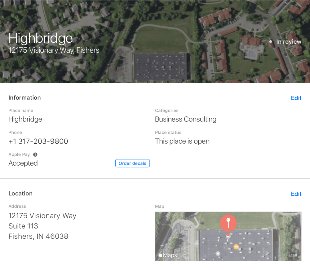 How To Optimize Your Business, Site, and App for Apple Search 3 Apple Maps Connect