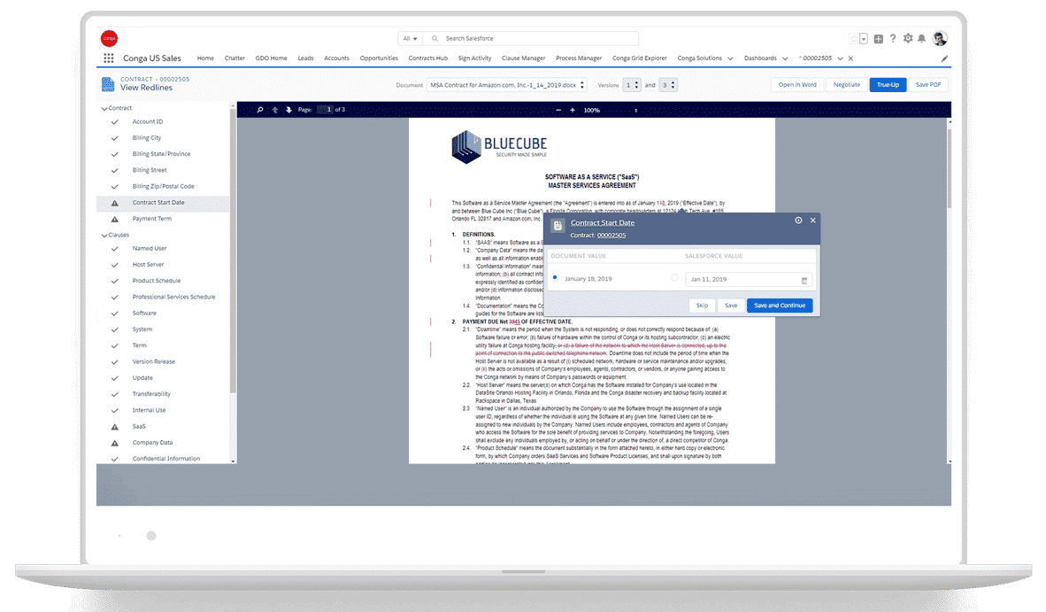 Conga Contract and Document Workflow Automation in Salesforce