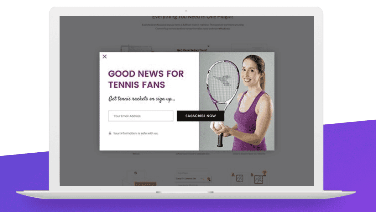 Convert Pro Popup with Newsletter Signup