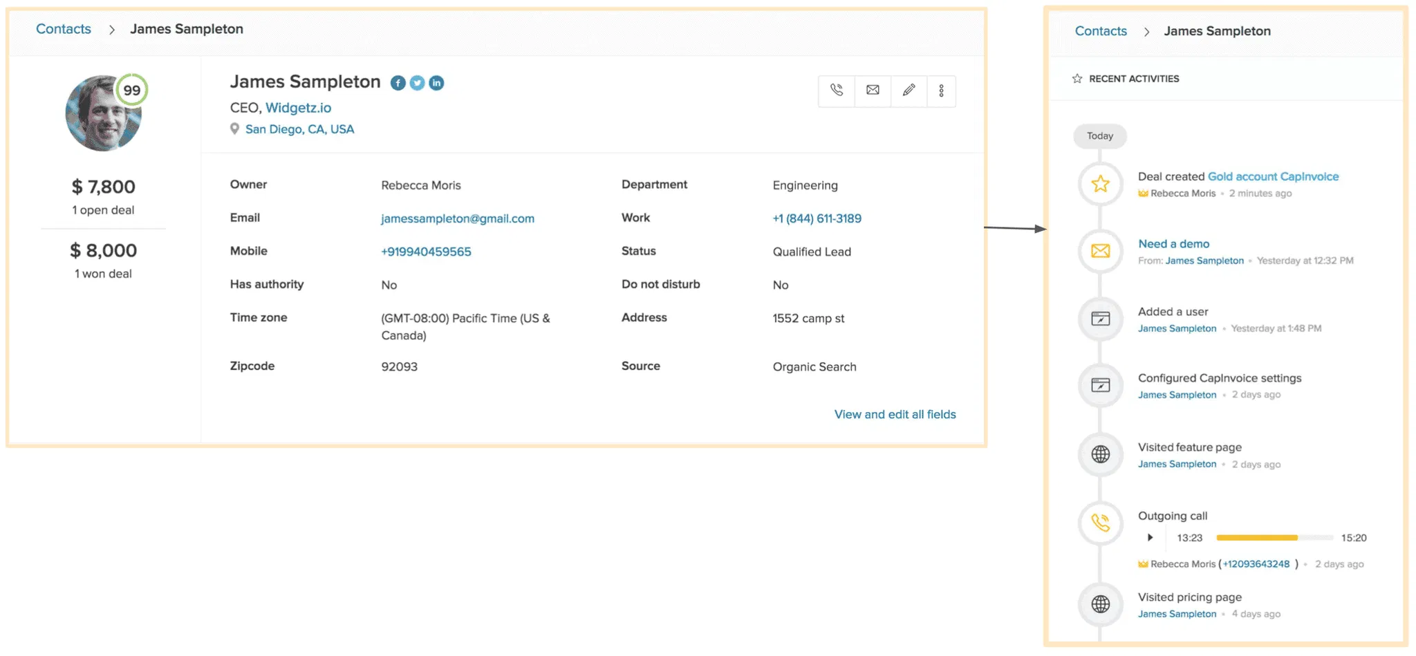 freshsales-contact-activity-timeline