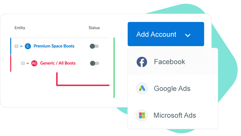 Multiple Accounts - Facebook, Google Ads, Microsoft Ads