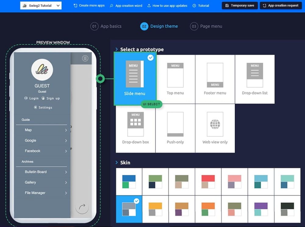Swing2App: The Ultimate No-code App Development Platform 5 Swing2App Mobile App Builder Page Layouts