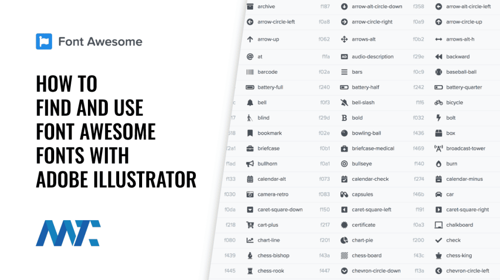 How to Find and use Font Awesome Fonts With Adobe Illustrator