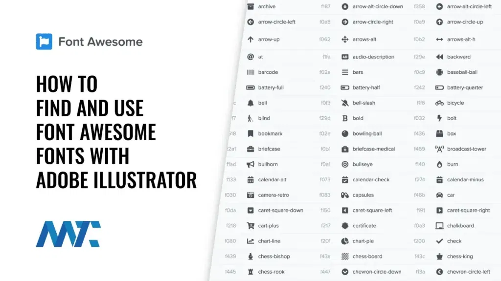 How to Find and use Font Awesome Fonts With Adobe Illustrator