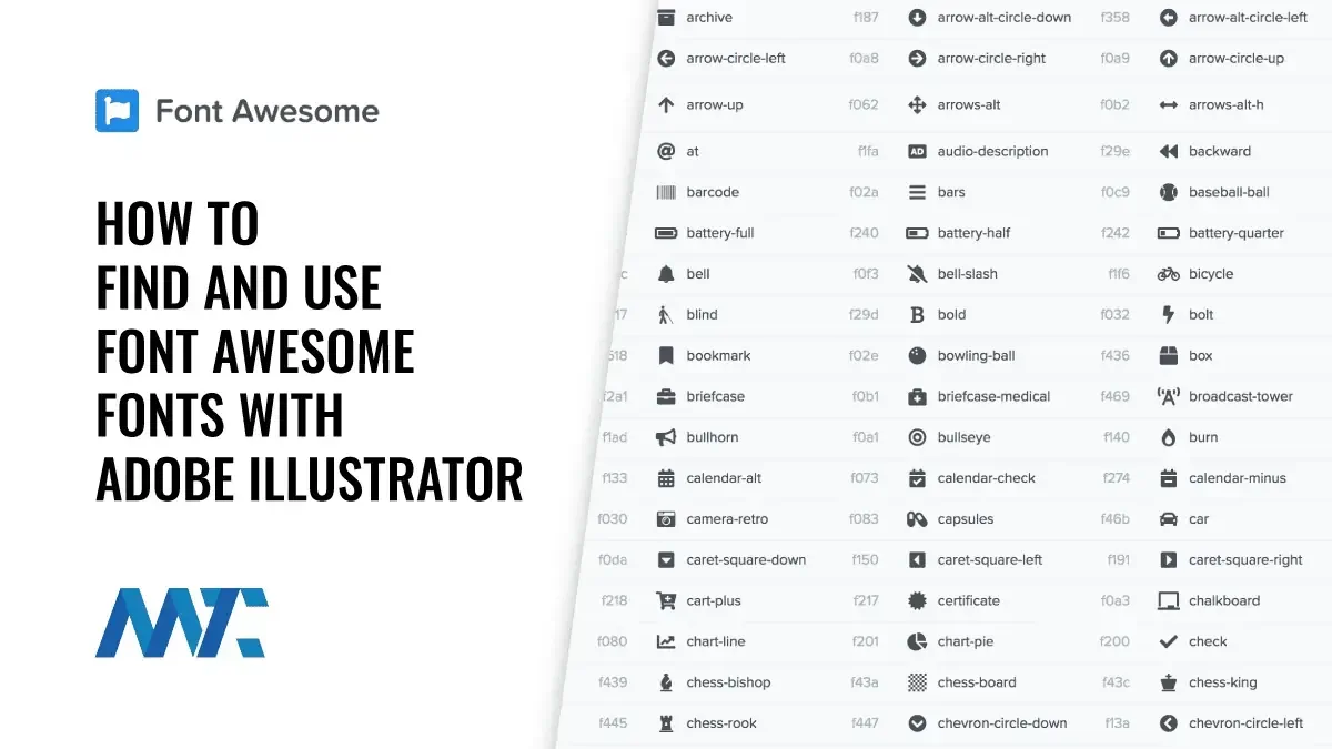 How to Find and use Font Awesome Fonts With Adobe Illustrator