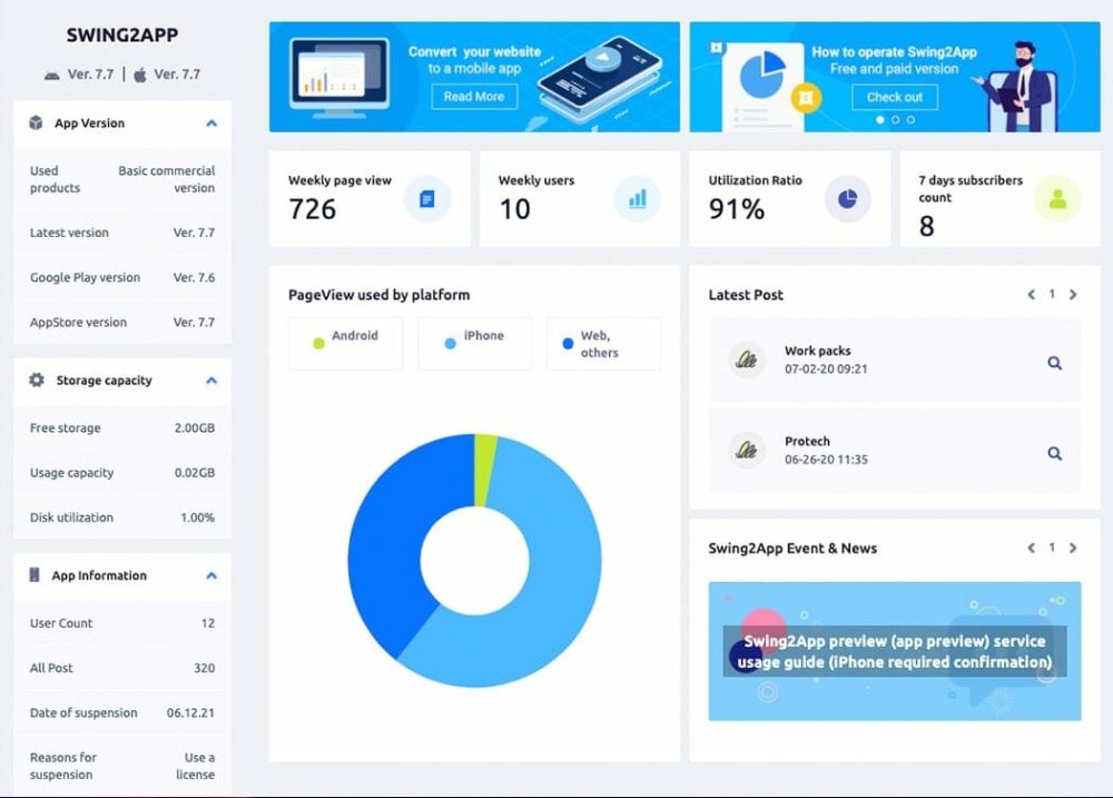 Swing2App: The Ultimate No-code App Development Platform 7 Swing2App Mobile App Analytics