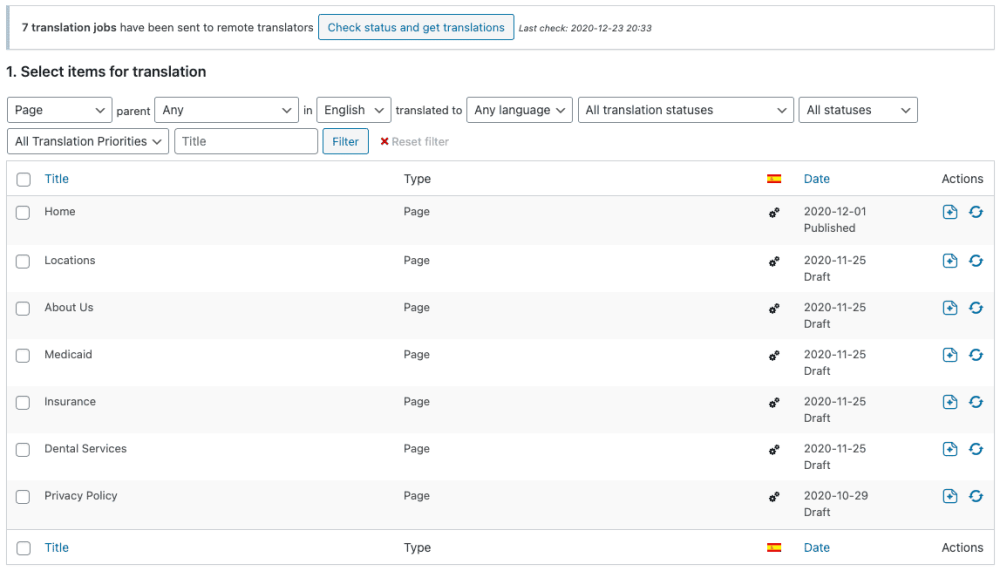 WPML Translation Services queued with ICanLocalize